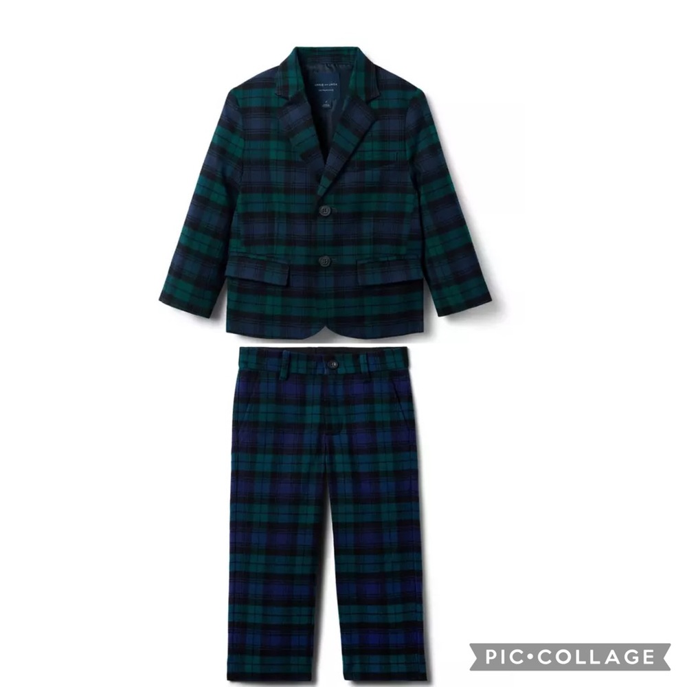 Janie Jack Tartan Wool Suit